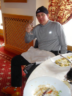 Lunch slope side in Meribel
