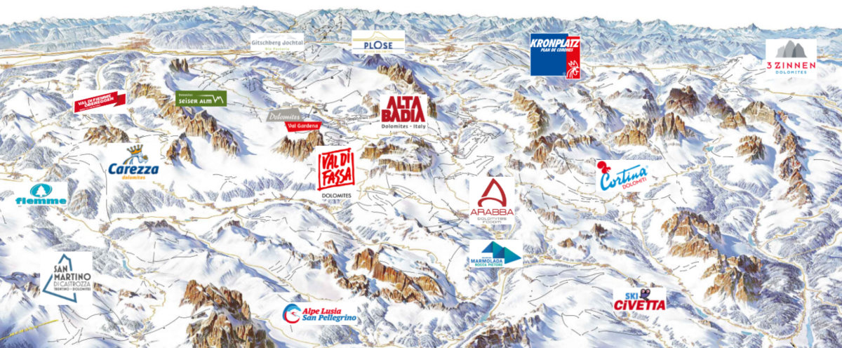 Dolomiti Superski-Ski Lift Map