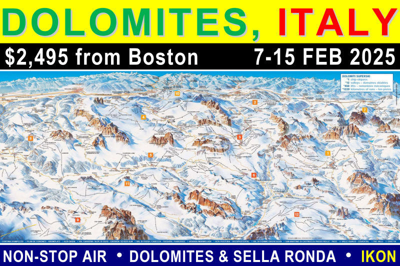 Dolomites & Sella Ronda, Italy: February 8-15, 2025